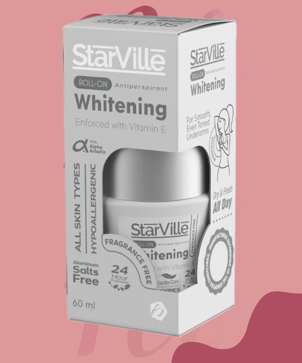 STARVILLE ROLL-ON WHITENING FRAGRANCE FREE 60 ML