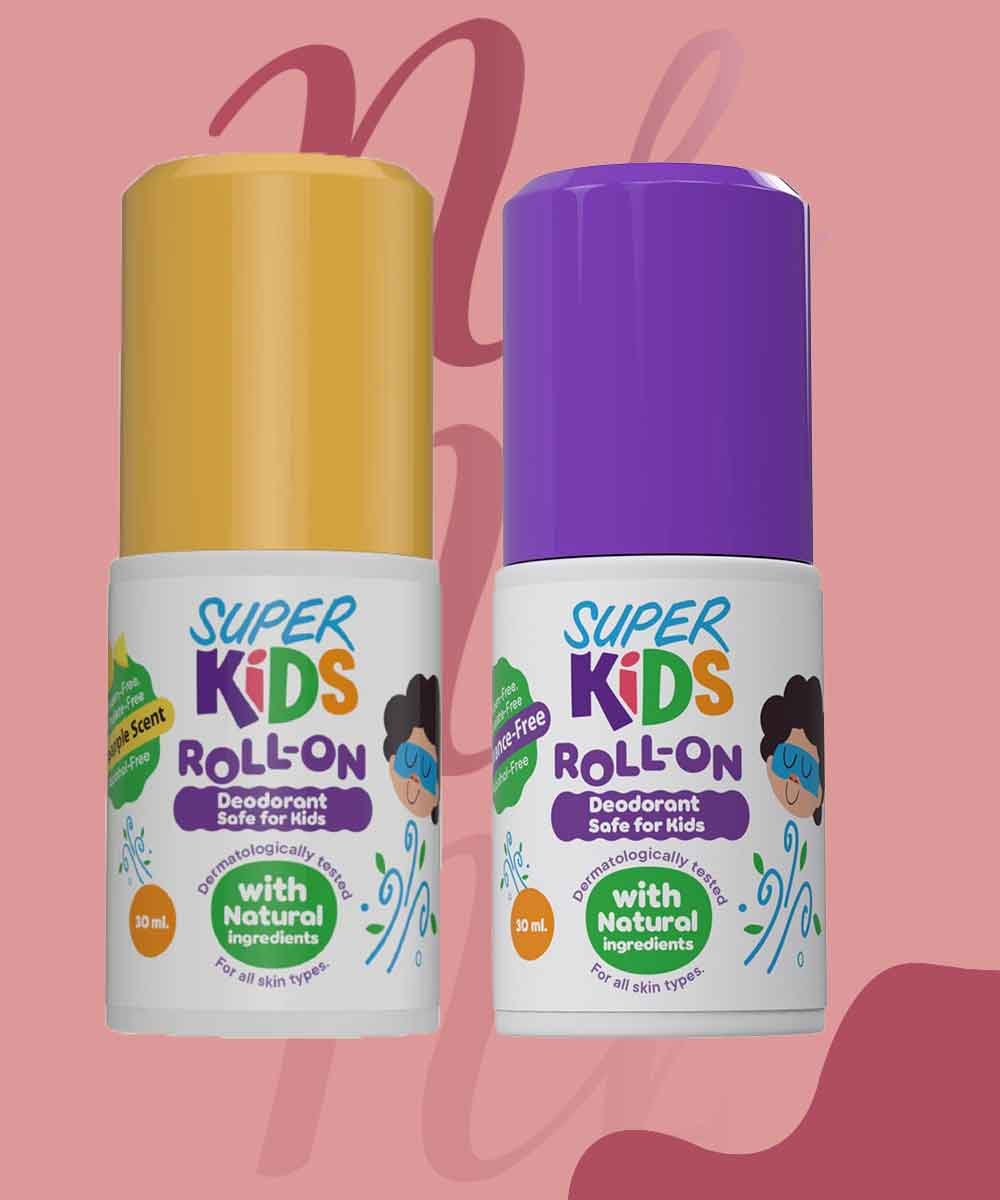 SUPER KIDS DEOD ROLL ON (PINEAPPLE & FRAGRANCE) 1+1 30ML